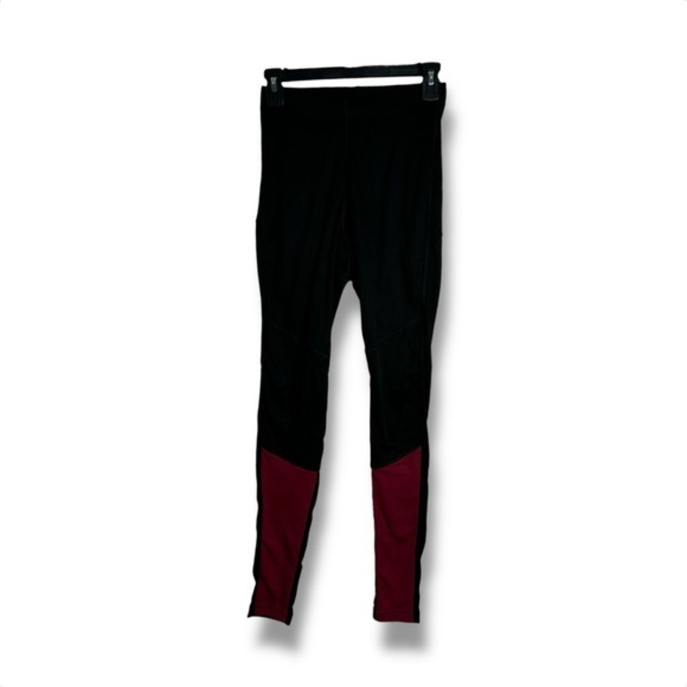 NWT Crivit Black And Red Paneled Leggings Size Small - “Lenore”